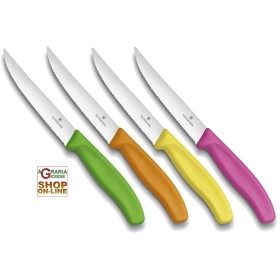 VICTORINOX SET 4 COLTELLI PER PIZZA ARANCIO ROSA VERDE GIALLO VICTORINOX SET 4 COLTELLI PER PIZZA ARANCIO ROSA VERDE GIALLO