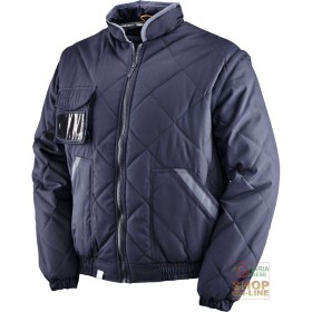 GIUBBINO POLIESTERE COTONE CON PORTABADGE  COLORE BLU  TG  S XXL GIUBBINO POLIESTERE COTONE CON PORTABADGE COLORE BLU TG S XXL