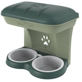 Ciotola per cani Bama Food Stand colore verde kit da appendere a parete Ciotola per cani Bama Food Stand colore verde kit da appendere