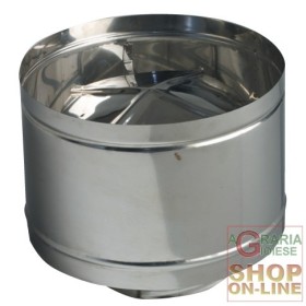 FUMAIOLO ANTIPIOGGIA A BOTTE ACCIAIO INOX AISI 304 CM. 15 FUMAIOLO ANTIPIOGGIA A BOTTE ACCIAIO INOX AISI 304 CM. 15