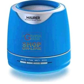 MAURER CASSA ALTOPARLANTE PORTATILE BLUETOOTH WATT. 3 MAURER CASSA ALTOPARLANTE PORTATILE BLUETOOTH WATT. 3