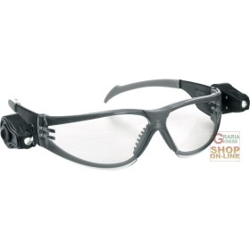 OCCHIALI A STANGHETTA  LENTI TRASPARENTI CON LUCI LED ULTRABRILLANTI A BATTERIA A LUNGA DURATA  50 ORE OCCHIALI A STANGHETTA LENTI TRASPARENTI CON LUCI LED