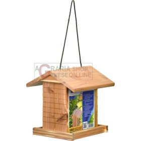 STOCKER MANGIATOIA BIBO PER UCCELLI IN LEGNO DI CEDRO CM. 28,5 x 27,5 x h 29 cm STOCKER MANGIATOIA BIBO PER UCCELLI IN LEGNO DI CEDRO CM. 28,5