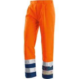 PANTALONE A V  40% POLIESTERE 60% COTONE CON BANDE RETRORIFLETTENTI 3M  COLORE ARANCIO BLU  TG  46 60 PANTALONE A V 40% POLIESTERE 60% COTONE CON BANDE
