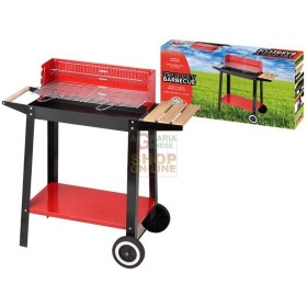 MAX BBQ CON RUOTE E SOSTEGNI LATERALI LEGNO MAX BBQ CON RUOTE E SOSTEGNI LATERALI LEGNO
