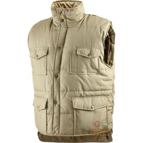 GILET COTONE POLIESTERE IMBOTTITO  COLORE KAKI  TG  S M L XL XXL XXXL GILET COTONE POLIESTERE IMBOTTITO COLORE KAKI TG S M L XL XXL
