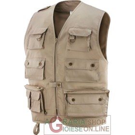 GILET BEIGE NILO MULTITASCHE TAGLIA XL - XXL GILET BEIGE NILO MULTITASCHE TAGLIA XL - XXL