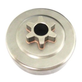 PIGNONE CAMPANA FRIZIONE PER MOTOSEGA HITACHI CS25 TANAKA 2801 3/8 LP 6 DENTI MISURE FORO 13 mm. 57 mm. PIGNONE CAMPANA FRIZIONE PER MOTOSEGA HITACHI CS25 TANAKA 2801