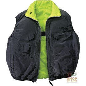 GILET REVERSIBILE 100% NYLON  COLORE NERO GIALLO  TG  M L XL XXL GILET REVERSIBILE 100% NYLON COLORE NERO GIALLO TG M L XL XXL