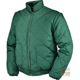 GIUBBINO POLIESTERE COTONE CON MANICHE STACCABILI  COLORE VERDE  TG  M L XL XXL GIUBBINO POLIESTERE COTONE CON MANICHE STACCABILI COLORE VERDE