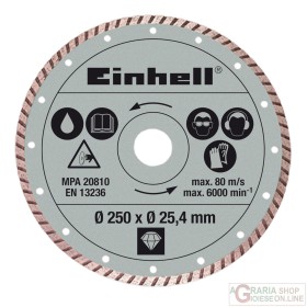 Einhell Disco diamantato 250 x 25 4 x 2 2xmm turbo Einhell Disco diamantato 250 x 25 4 x 2 2xmm turbo