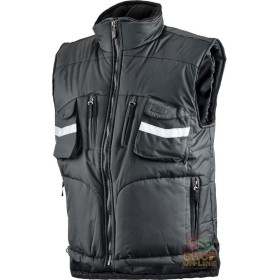 GILET IN POLIESTERE PVC CON PORTABADGE  COLORE NERO  TG  S XXL GILET IN POLIESTERE PVC CON PORTABADGE COLORE NERO TG S XXL