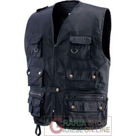 GILET IN TESSUTO POLIESTERE E COTONE NILO BLU S - XXL GILET IN TESSUTO POLIESTERE E COTONE NILO BLU S - XXL