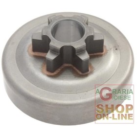 PIGNONE CAMPANA FRIZIONE 6 DENTI 3/8LP MISURA 57 FORO 13 - G2500TS T425 PR270 VMS 28 A305 PIGNONE CAMPANA FRIZIONE 6 DENTI 3/8LP MISURA 57 FORO 13 -