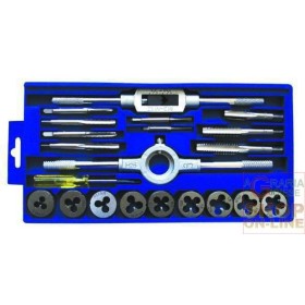 SET ASSORTIMENTO MASCHI E FILIERE IN CASSETTA PASSO MA 21 PEZZI SET ASSORTIMENTO MASCHI E FILIERE IN CASSETTA PASSO MA 21 PEZZI