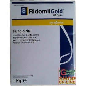 SYNGENTA RIDOMIL GOLD MZ PEPITE METALAXYL M MANCOZEB KG. 1 SYNGENTA RIDOMIL GOLD MZ PEPITE METALAXYL M MANCOZEB KG. 1