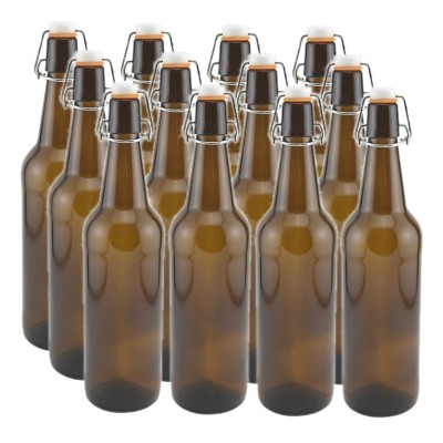 BOTTIGLIE IN VETRO PER BIRRA LT. 0,500 CON TAPPO MECCANICO