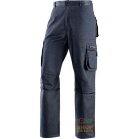 PANTALONE 65% POLIESTERE 35% COTONE MULTITASCHE  COLORE BLU  TG  S XXXL PANTALONE 65% POLIESTERE 35% COTONE MULTITASCHE COLORE BLU TG S