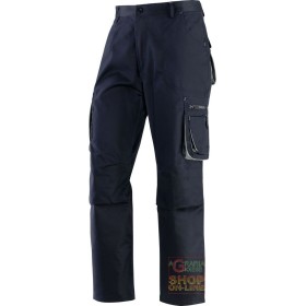 PANTALONE 65% POLIESTERE 35% COTONE MULTITASCHE  COLORE BLU GRIGIO  TG  S XXXL PANTALONE 65% POLIESTERE 35% COTONE MULTITASCHE COLORE BLU