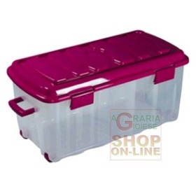 BOX VOYAGER IN PLASTICA CON COPERCHIO RUOTE E MANIGLIA LT. 70 BOX VOYAGER IN PLASTICA CON COPERCHIO RUOTE E MANIGLIA LT. 70