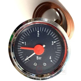 KIT MANOMETRO PER CALDAIA IDROMETRO CAPILLARE JUNKERS VAILANT BERETTA FERROLI 0 - 4 BAR KIT MANOMETRO PER CALDAIA IDROMETRO CAPILLARE JUNKERS VAILANT