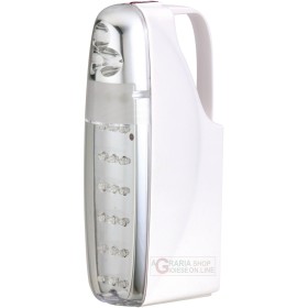 LAMPADA PORTATILE DI EMERGENZA A 24 LED RICARICABILE LAMPADA PORTATILE DI EMERGENZA A 24 LED RICARICABILE
