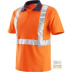POLO 100% POLIESTERE TRAFORATO GR  140  BANDE 3M 8910 5 CM EN 471 CLASSE II  COLORE ARANCIO  TG  M L XL XXL POLO 100% POLIESTERE TRAFORATO GR 140 BANDE 3M 8910 5 CM EN 471