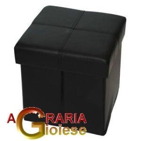 POUFF MOD. STORAGE CM.41X41X41H NERO POUFF MOD. STORAGE CM.41X41X41H NERO