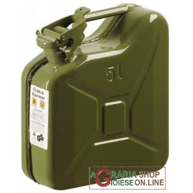 TANICA IN METALLO PER CARBURANTE OMOLOGATA VERDE LT. 5 TANICA IN METALLO PER CARBURANTE OMOLOGATA VERDE LT. 5