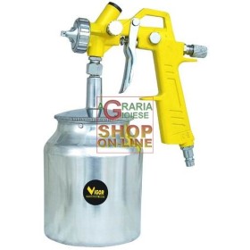 VIGOR AEROGRAFO PER VERNICE SERBATOIO INFERIORE PISTOLA PER VERNICIARE 750CC VIGOR AEROGRAFO PER VERNICE SERBATOIO INFERIORE PISTOLA PER
