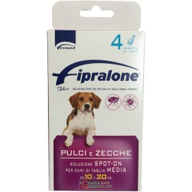 Fipralone antiparassitario pulci e zecche spot-on cane 10 - 20 kg pipette 4 Fipralone antiparassitario pulci e zecche spot-on cane 10 - 20