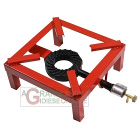 FORNELLONE CON BRUCIATORE A GAS TELAIO IN ACCIAIO VERNICIATO CM. 40 X40 LEGGERO FORNELLONE CON BRUCIATORE A GAS TELAIO IN ACCIAIO VERNICIATO