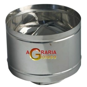 FUMAIOLO TERMINALE ANTIVENTO PER STUFA A PELLET DIAM. CM. 8 F FUMAIOLO TERMINALE ANTIVENTO PER STUFA A PELLET DIAM. CM. 8 F