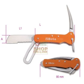 BETA ART. 1778X COLTELLO PER NAUTICA IN ACCIAIO IMPUGNATURA IN ALLUMINIO MM. 185 BETA ART. 1778X COLTELLO PER NAUTICA IN ACCIAIO IMPUGNATURA IN