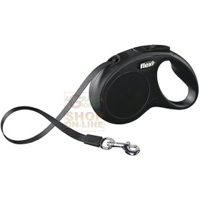 GUINZAGLIO AUTOMATICO FLEXI NEW CLASSIC A FETTUCCIA NERO KG. 50 MT. 5 GUINZAGLIO AUTOMATICO FLEXI NEW CLASSIC A FETTUCCIA NERO KG. 50