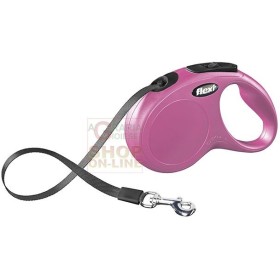 GUINZAGLIO AUTOMATICO FLEXI NEW CLASSIC A FETTUCCIA ROSA KG. 50 MT. 5 GUINZAGLIO AUTOMATICO FLEXI NEW CLASSIC A FETTUCCIA ROSA KG. 50