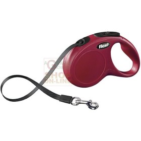 GUINZAGLIO AUTOMATICO FLEXI NEW CLASSIC A FETTUCCIA ROSSO KG. 50 MT. 5 GUINZAGLIO AUTOMATICO FLEXI NEW CLASSIC A FETTUCCIA ROSSO KG.