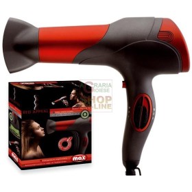 MAX ASCIUGACAPELLI  RED APPEAL IONIC 2000 W MAX ASCIUGACAPELLI RED APPEAL IONIC 2000 W