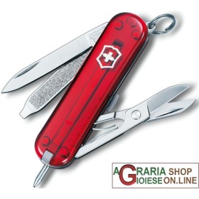 VICTORINOX CLASSIC SIGNATURE COLTELLINO PORTACHIAVI MULTIUSO RUBY MM. 58 VICTORINOX CLASSIC SIGNATURE COLTELLINO PORTACHIAVI MULTIUSO