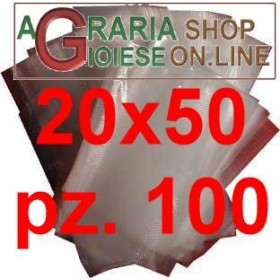 BUSTE SACCHETTI PER SOTTOVUOTO GOFFRATE CM.20X50 IN CONFEZIONE DA 100 PZ. BUSTE SACCHETTI PER SOTTOVUOTO GOFFRATE CM.20X50 IN CONFEZIONE