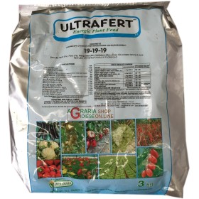 FERTENIA ULTRAFERT CONCIME IDROSOLUBILE FOGLIARE E RADICALE N.P.K. 19.19.19 con microelementi e alghe KG. 3 FERTENIA ULTRAFERT CONCIME IDROSOLUBILE FOGLIARE E RADICALE