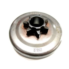 PIGNONE CAMPANA FRIZIONE CON ATTACCO POMPA OLIO PER MOTOSEGA HUSQVARNA 340 345 350 3/8lp PIGNONE CAMPANA FRIZIONE CON ATTACCO POMPA OLIO PER MOTOSEGA