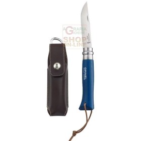 OPINEL COLTELLO LAMA INOX N. 8 CON LACCETTO FODERO BLU OPINEL COLTELLO LAMA INOX N. 8 CON LACCETTO FODERO BLU