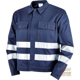GIUBBINO SUPERMASSAUA 100% COTONE GR  270  CON BANDE HV  COLORE BLU  TG  46 64 GIUBBINO SUPERMASSAUA 100% COTONE GR 270 CON BANDE HV COLORE