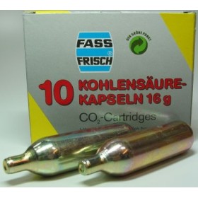 CARTUCCE CO2 DA 16 GR. IDEALE PER POMPA BIRRA CONF. 10 PEZZI CARTUCCE CO2 DA 16 GR. IDEALE PER POMPA BIRRA CONF. 10 PEZZI