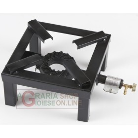FORNELLONE CON BRUCIATORE A GAS TELAIO IN ACCIAIO VERNICIATO CM. 30x30 FORNELLONE CON BRUCIATORE A GAS TELAIO IN ACCIAIO VERNICIATO