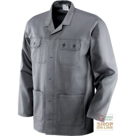 GIACCA 100% COTONE SANFORIZZATO GR  250  MULTITASCHE  CUCITURE IN CONTRASTO  COLORE GRIGIO  TG  S XXL GIACCA 100% COTONE SANFORIZZATO GR 250 MULTITASCHE CUCITURE IN