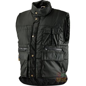 GILET COTONE POLIESTERE MULTITASCHE IMBOTTITO  COLORE NERO  TG  S M L XL XXL GILET COTONE POLIESTERE MULTITASCHE IMBOTTITO COLORE NERO TG S