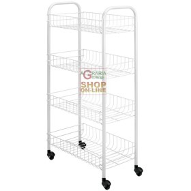 METALTEX SCAFFALETTO PISA CON 4 PIANI CM. 41 x 23 x 84 cm METALTEX SCAFFALETTO PISA CON 4 PIANI CM. 41 x 23 x 84 cm