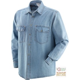 CAMICIA JEANS MANICA LUNGA GR  200 MQ  TG  M L XL XXL CAMICIA JEANS MANICA LUNGA GR 200 MQ TG M L XL XXL